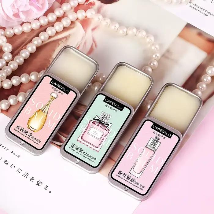 Baume solide parfumé aux phéromones pour femme, parfum longue durée, fragrance légère, baume parfumé solide portable