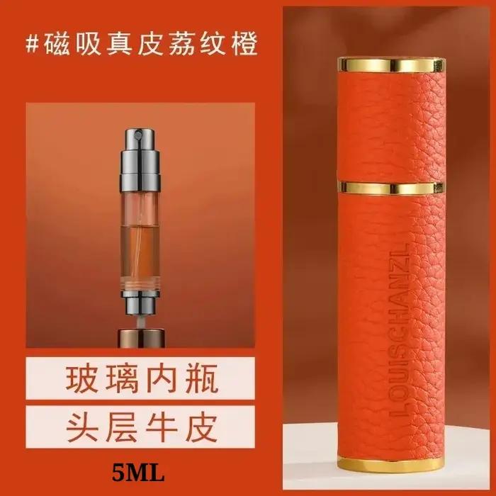 Atomiseur de parfum portable en cuir véritable, contenant liquide pour cosmétiques, mini vaporisateur de voyage, bouteille de luxe africaine, d'extraction illable de tous les jours, 5ml, 8ml