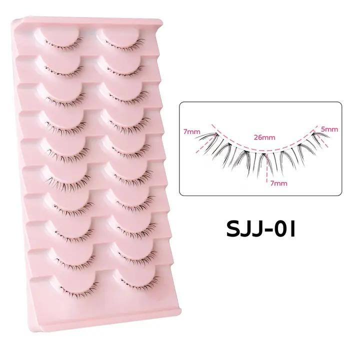 10 paires de cils inférieurs Manga