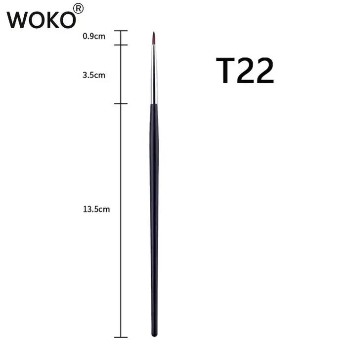 T22 pinceau de maquillage Eyeliner fin pinceau Eyeliner Gel liquide précision mince pinceau Eyeliner