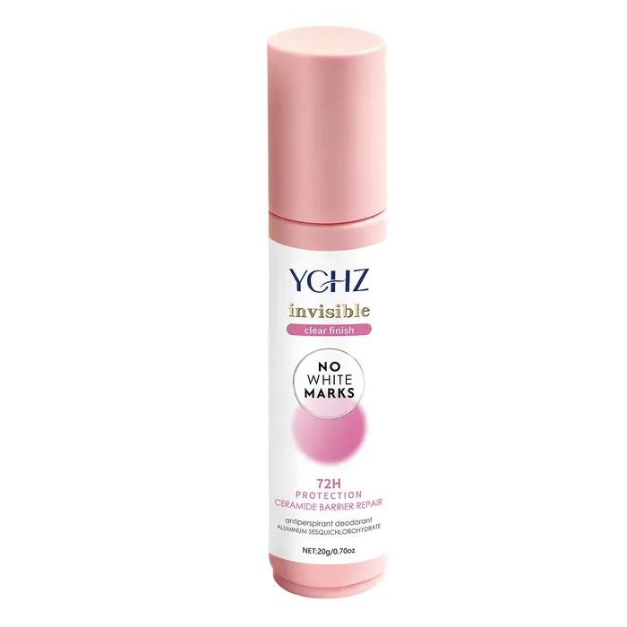 Déodorant roll-on pour le corps pour femmes, parfum pamplemousse frais et doux, formule hypoallergénique sans aluminium, contient de l'huile de noix de coco, nettoyage en profondeur, désodorisation 72