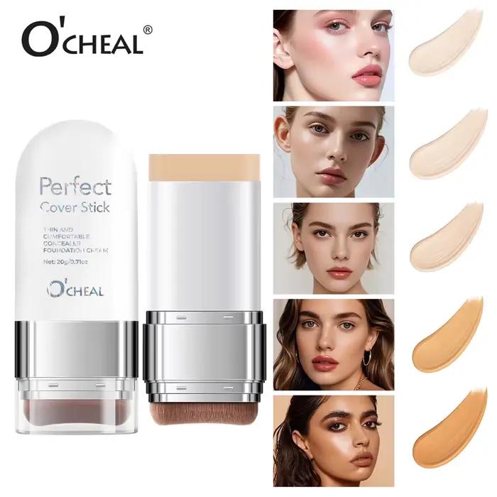 O'CHEAL Perfect Cover Stick, fond de teint correcteur fin et confortable, crème en stick, maquillage instantané, naturel, imperméable, longue durée