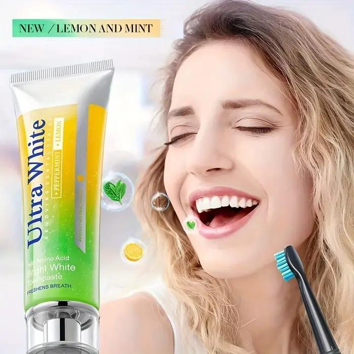 Dentifrice Citron Menthe 100g – Soin Bucco-dentaire Quotidien – Élimine la Plaque Dentaire – Blanchit les Dents – Haleine Fraîche Longue Durée