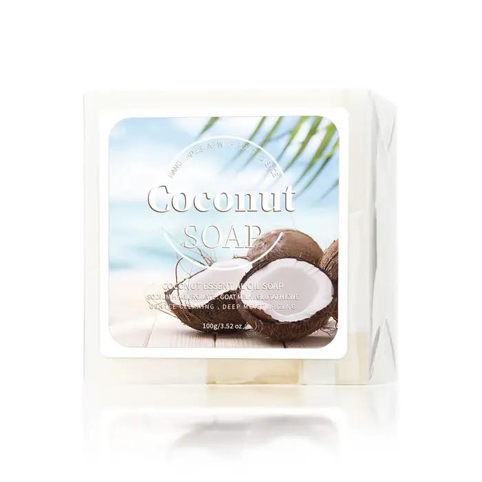 100g B + lait de coco bio pur extrait de plante savon fait main traitement du visage acné
