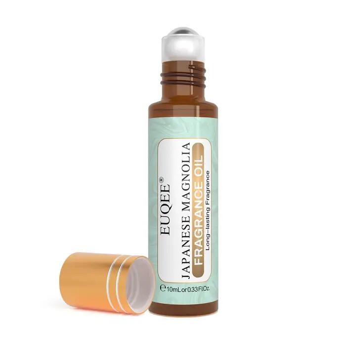 Huiles de parfum roll-on EUQEE 10ml, noix de coco et vanille, musc blanc, fleur d'oranger, violet de Parme, parfum roll-on longue durée pour femmes