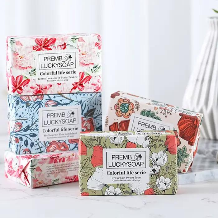 Savon nettoyant aux huiles essentielles aromatiques, savon fait main, adapté au lavage du visage, au lavage des mains, au rasage, comme cadeau d'accompagnement, etc.