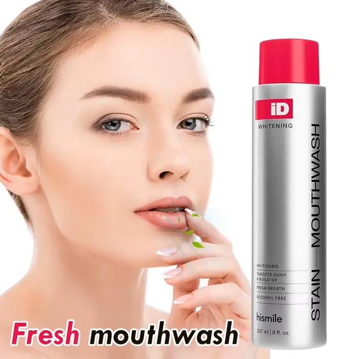 Bain de bouche sans alcool 234 ml à l'huile naturelle de menthe poivrée – Rafraîchit l'haleine longue durée pour gencives sensibles