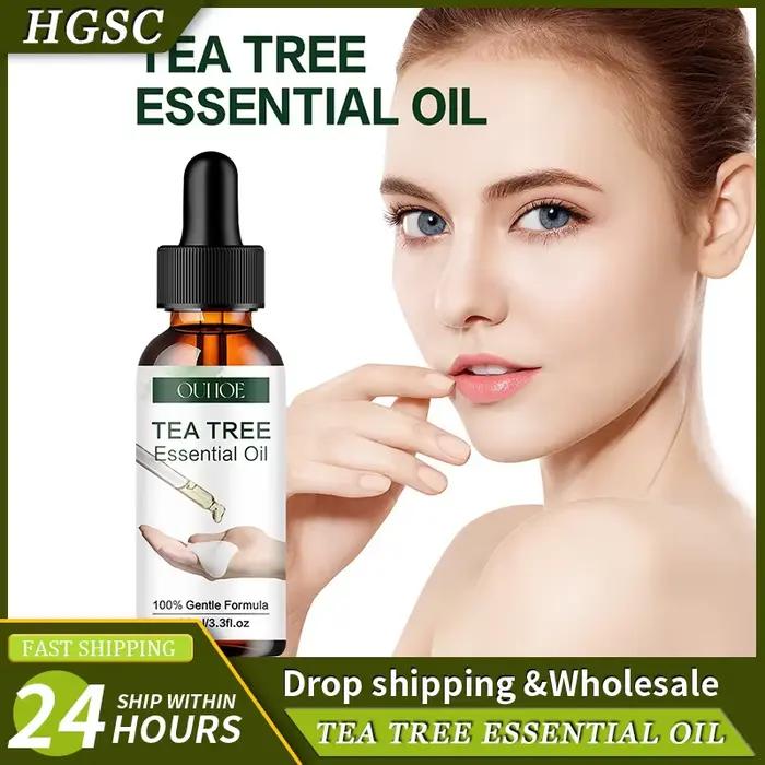 Huile Essentielle Pure d'Arbre à Thé Naturelle Hydratante pour le Visage, le Corps et les Zones Intimes – Soin Réparateur et Aromathérapie pour la Peau