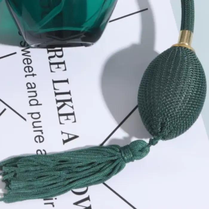 Bouteille de parfum vide en verre de 100ml, avec longue ampoule, atomiseur en Spray à pampilles, réutilisable, Style Vintage, Design à la mode, pour Salon de maison