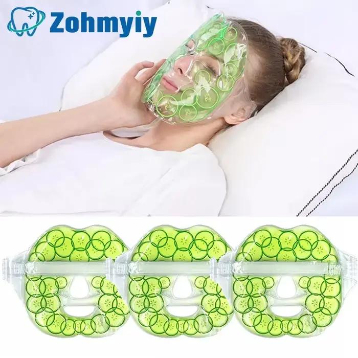 Masque facial en Gel froid, compresse glacée/chaude, concombre, hydratant pour tout le visage, froid avec Relaxation, Pack facial, coussin pour SPA