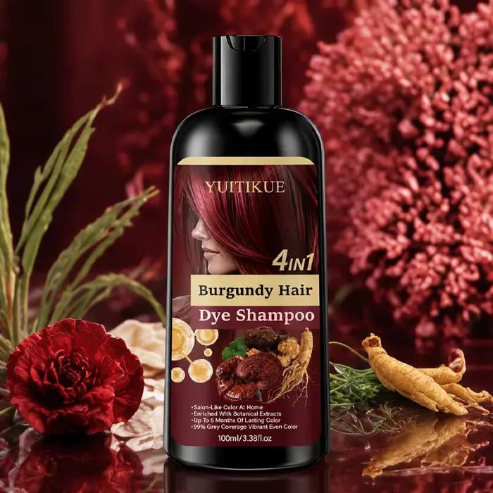 Shampoo colorant capillaire Bourgogne 4 en 1