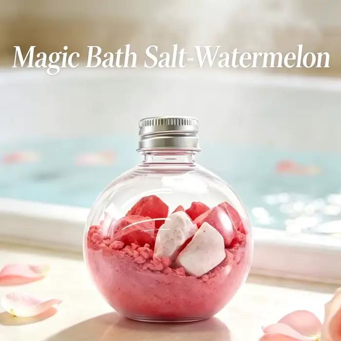 Sels de bain magiques à la pastèque, aromathérapie rafraîchissante, bain revitalisant, amélioration de l'humeur, sel marin naturel pour spa d'été