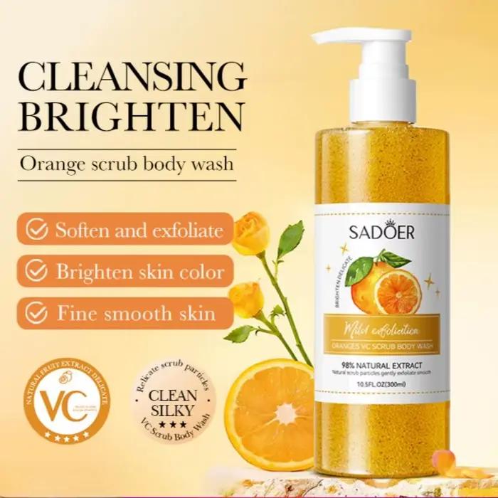 Gel douche exfoliant pour le corps à l'orange 300 ml