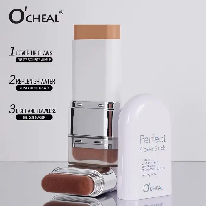 O'CHEAL Perfect Cover Stick, fond de teint correcteur fin et confortable, crème en stick, maquillage instantané, naturel, imperméable, longue durée