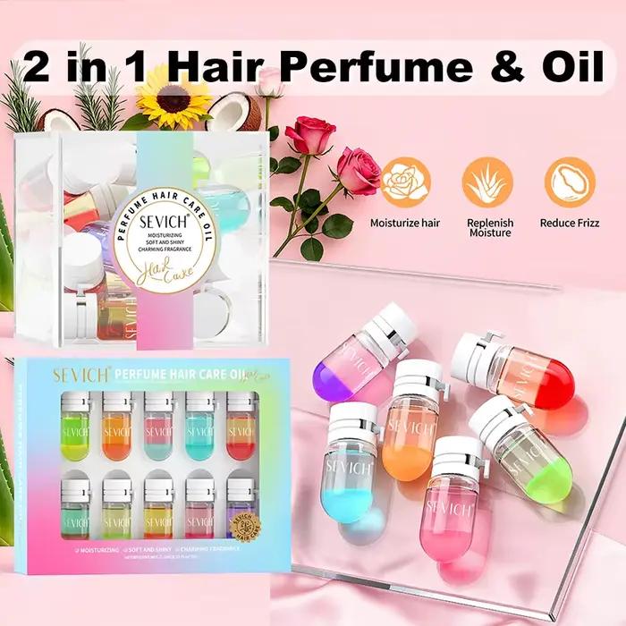 SEVICH Parfum et Huile pour Cheveux 2 en 1, Parfum Coco Vanille Subtil et Longue Durée, Protection Thermique, Non Gras