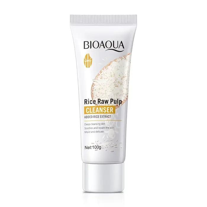 BIOAQUA pulpe brute de riz nettoyant pour le visage mousse de lavage