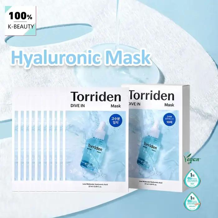 Torriden DIVE-IN Masques pour le visage à l'acide hyaluronique 10 pièces