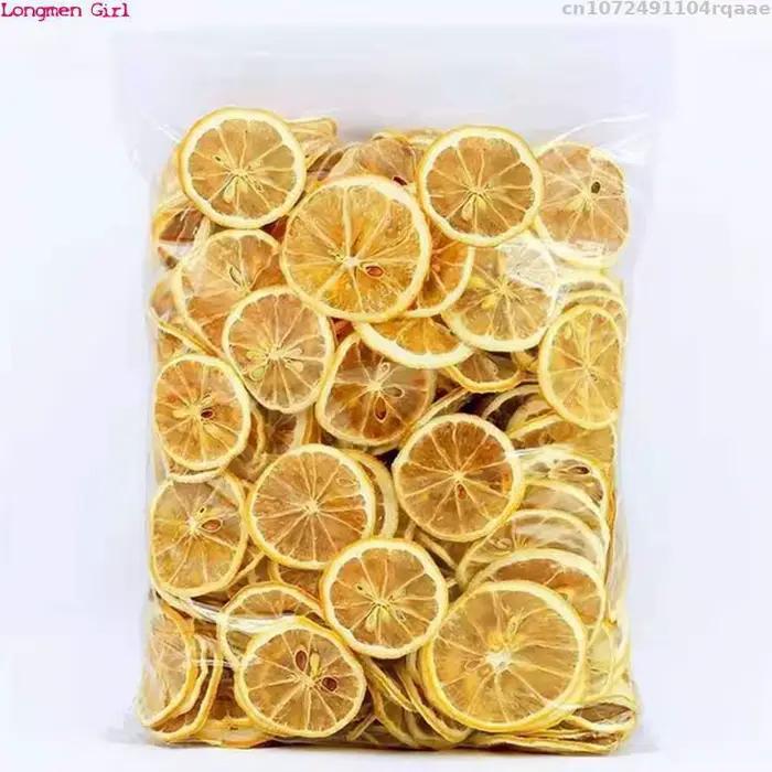 Tranches de citron naturelles préservables, 100g-200g, tranches d'orange, artisanat de fête à domici