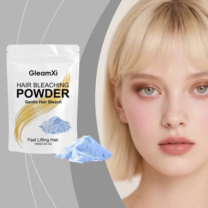 Poudre décolorante pour cheveux Gleamxi, décoloration douce, utilisation en salon ou à domicile, éclaircissement uniforme, coloration professionnelle DIY, poudre tonifiante pour cheveux