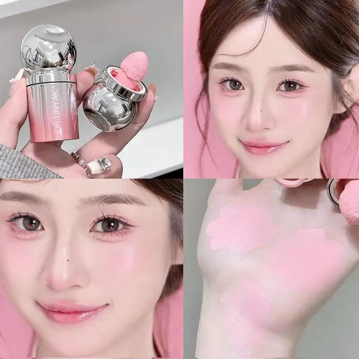 Fard à joues liquide hydratant à brosse portable pour un éclat naturel et une tenue durable tous les jours occasions spéciales femmes