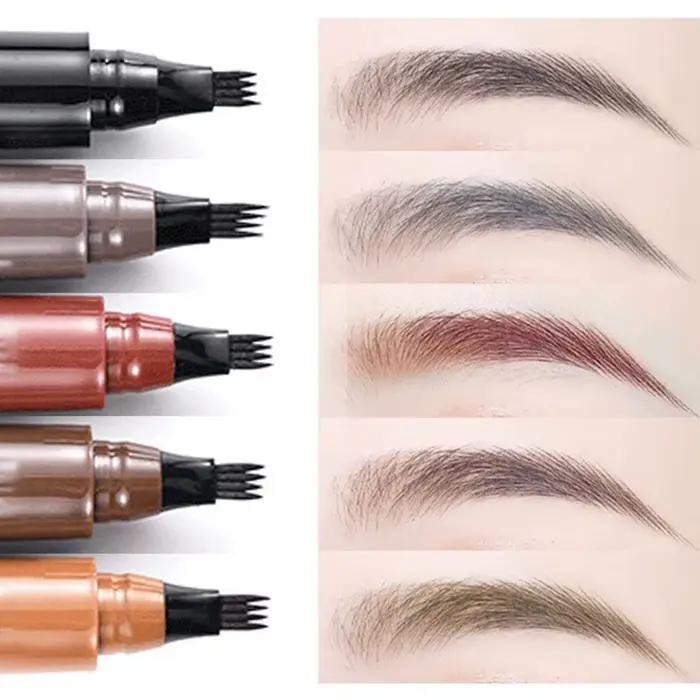 Stylo à sourcils étanche à 4 pointes fendues