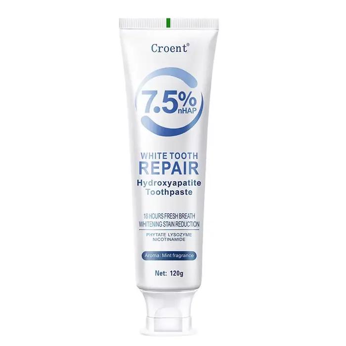 Dentifrice blanchissant Hydroxyapatite, 120g, protège la santé des gencives, élimine les taches de P