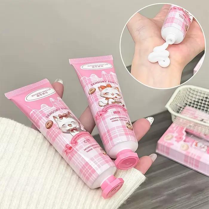 Ensemble de 2 crèmes pour les mains parfumées à la cannelle et à la rose - Soin hydratant longue durée pour les mains - Cadeau pour filles