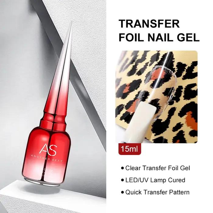 AS goutte d'eau vague Gel vernis à ongles clair ondulation Gel vernis à ongles Vernis colle photothérapie 15ml verre goutte d'eau colle