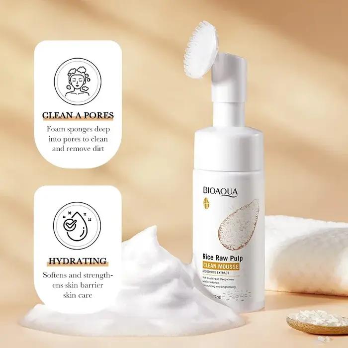 Nettoyant moussant à la purée de riz Bioaoua 120 ml