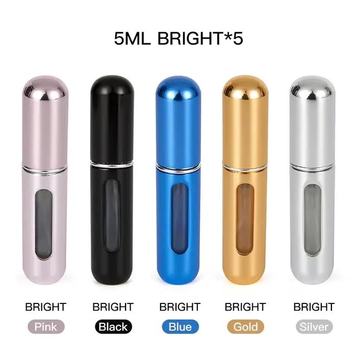 Ensemble de bouteilles de parfum rechargeables de 8Ml, 5Ml, avec pompe de pulvérisation, conteneurs