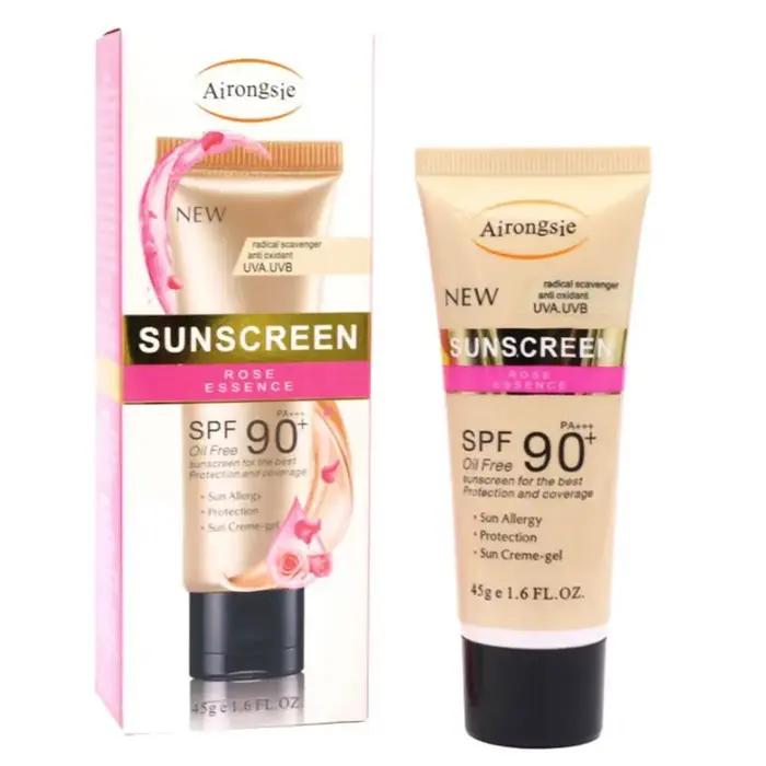 Crème solaire à l'essence de rose 45g SPF90+ sans huile