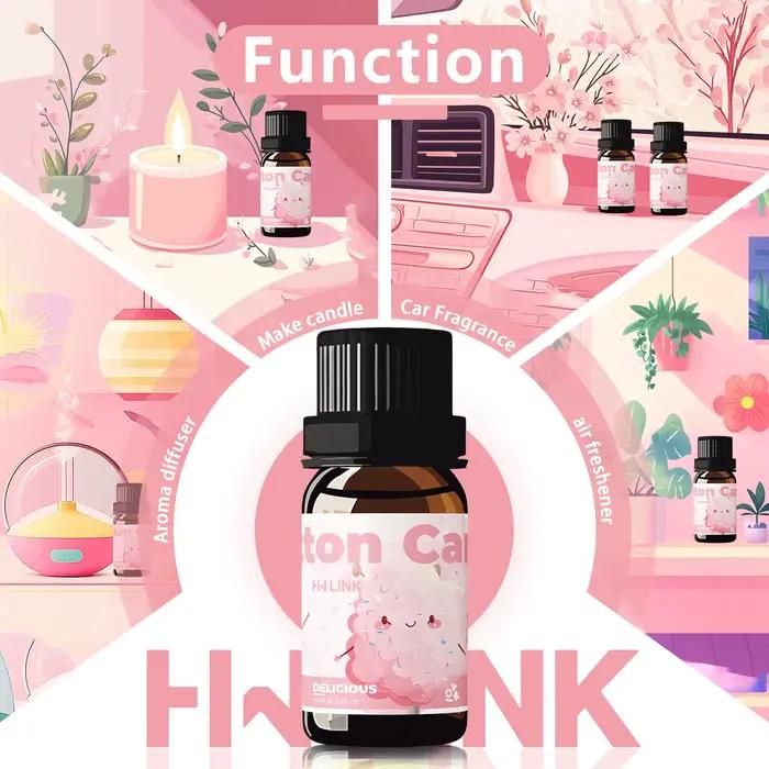Huiles essentielles à la saveur de barbe à papa de 10 ml, huile parfumée à la barbe à papa pour la fabrication de bougies, l'aromathérapie, les diffuseurs, les soins à domicile