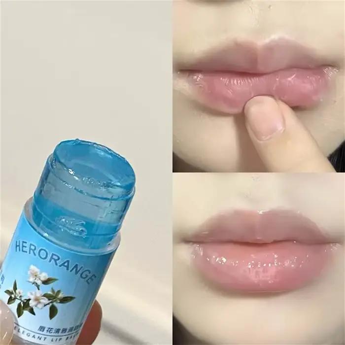 Baume à lèvres Transparent aux fruits de coco, soin hydratant, estompe les ridules, gelée, brillant