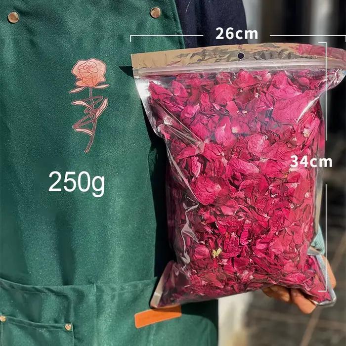 250g de pétales de rose frais naturels séchés pour le bain, fleurs sèches pour spa, blanchiment, aro