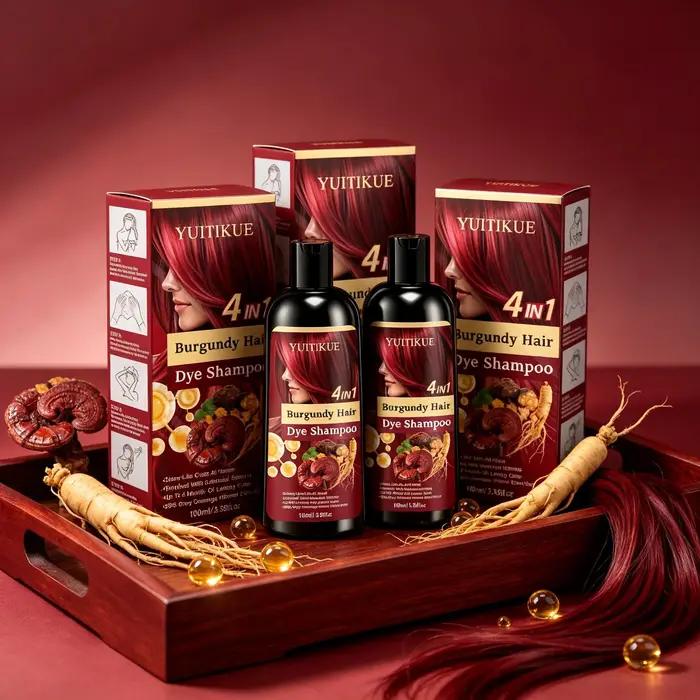 Shampoo colorant capillaire Bourgogne 4 en 1