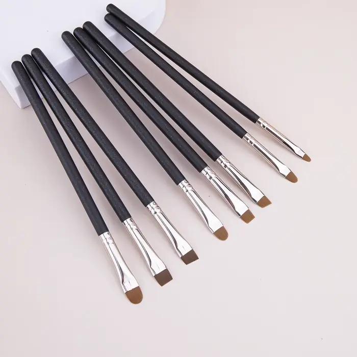 Pinceau correcteur de sourcils pinceau à sourcils plat coudé Ultra mince ligne des yeux correcteur p