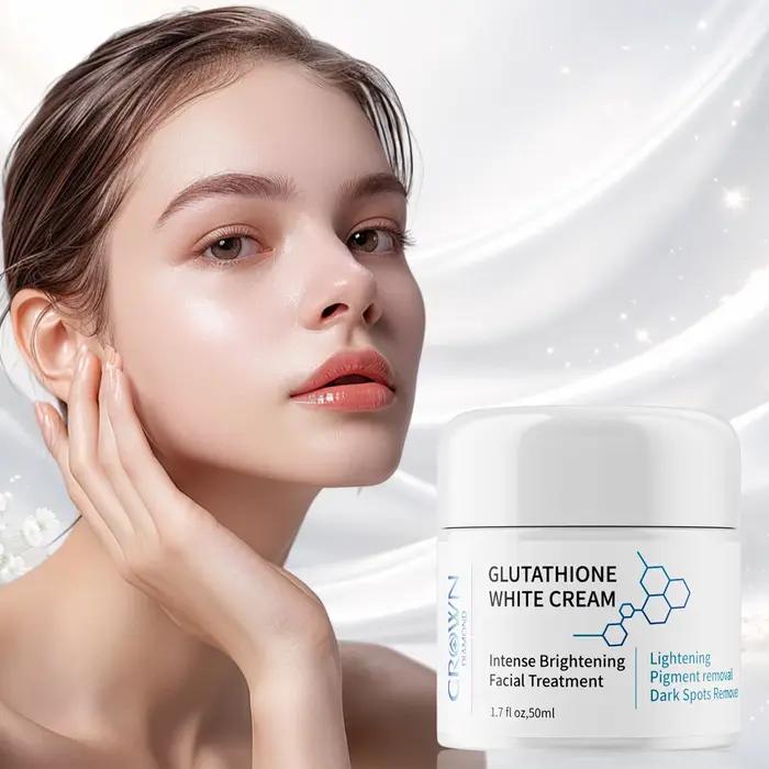 Crème éclaircissante naturelle au glutathion pour le visage, soin anti-taches, anti-mélasma, anti-mé