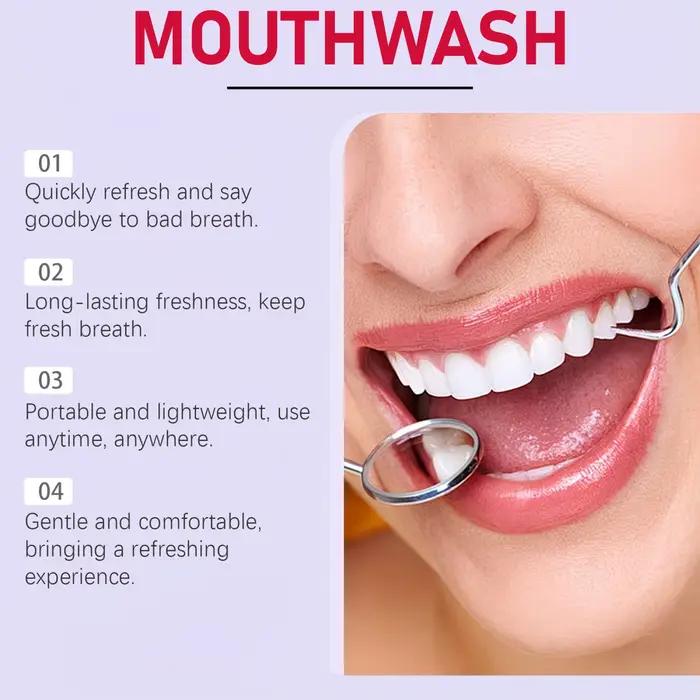 Bain de bouche blanchissant à l'hydroxyapatite - Sans alcool, haleine fraîche en 30 secondes et soin nettoyant en profondeur