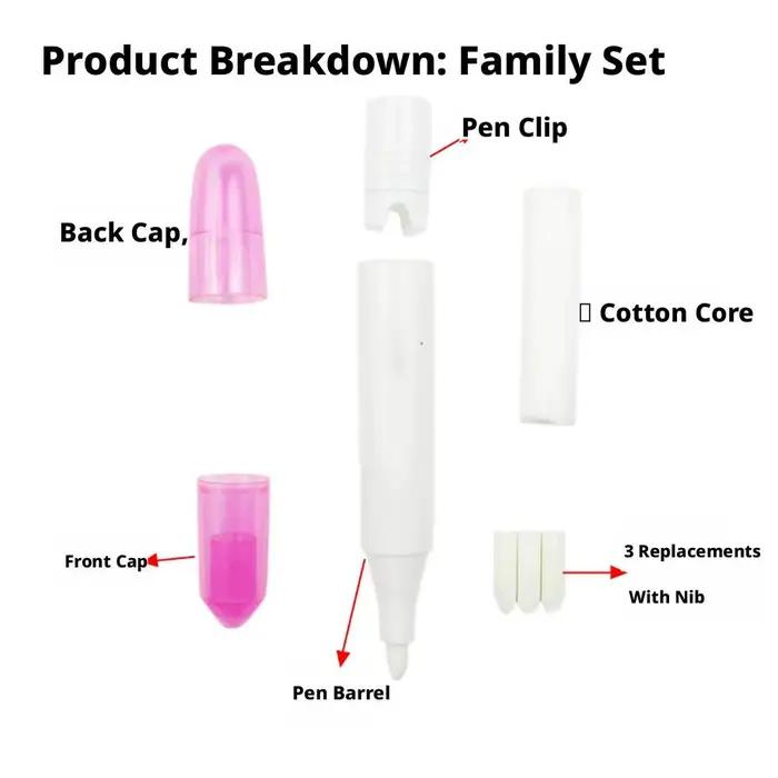  Stylo Dissolvant Doux Sans Alcool pour Vernis à Ongles – Dissolvant Rapide pour Faux Ongles et Gel – Correcteur pour Ongles Inadaptés