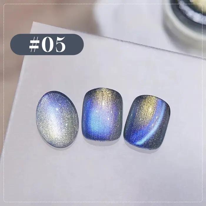 TC 10ML Aurora nuit cristal oeil de chat Gel Internet rouge presse sur les ongles glace Transparent