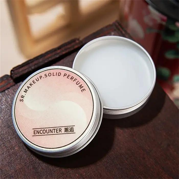 Parfum solide longue durée pour âmes romantiques, pour les femmes en rendez-vous. Baume solide floral exquis : Jasmin, Lavande, Gardénia, Rose.