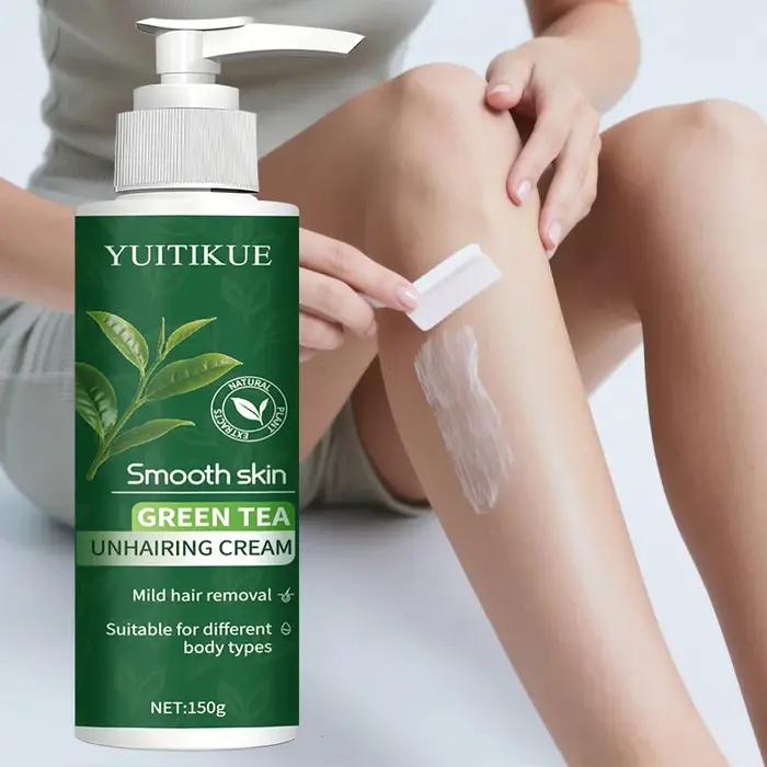 Baume dépilatoire au thé vert 150 g – Doux et non irritant