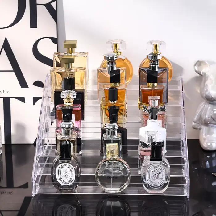 1 pièce Présentoir de Comptoir Transparent à Boucles Type Échelle pour Parfums