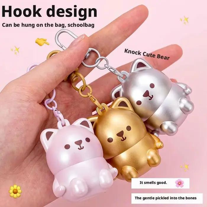 Parfum solide en forme d'ours mignon pour fille et femme