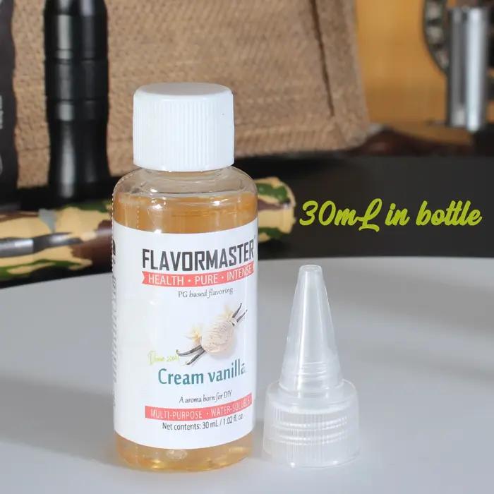 Concentré d'arôme crémeux à la vanille hydrosoluble, conforme à la réglementation TPD, sans nicotine