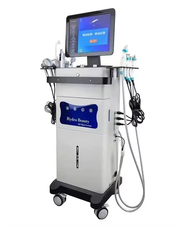 Machine de nettoyage hydra-profonde 15 en 1 avec analyseur d'eau pour soins du visage occasionnelle utilisation cadeau pour femmes