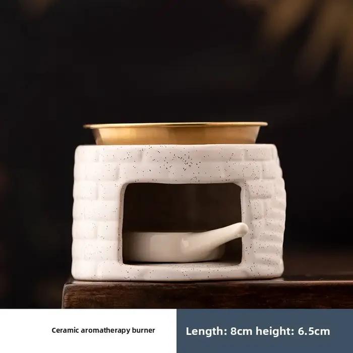 Diffuseur d'aromathérapie en céramique, chauffe-huile et chauffe-bougie pour usage domestique, encens, café en poudre, Relaxation, décor de salle de méditation