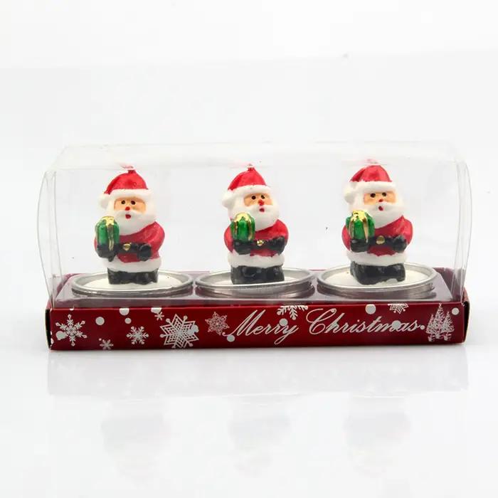 Bougies parfumées en pot de Noël, bonhomme de neige, Père Noël, décoration de maison pour fêtes, mariage, occasions spéciales
