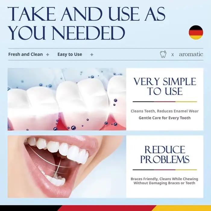 Dentifrice solide probiotique Sadoer au citron pour une haleine fraîche et une bouche propre, rafraîchissant et qui garde la bouche fraîche