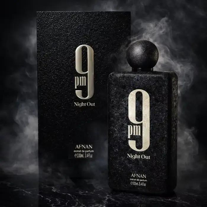 Parfum AFNAN 9PM Night Out Eau de Parfum, senteur fruitée, boisée, douce, fraîche, masculine, lisse,